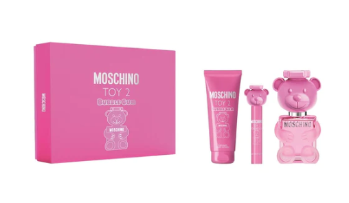 Moschino Toy 2 Bubble Gum Set 3.4oz EDP & 3.4oz BL & .34oz Mini