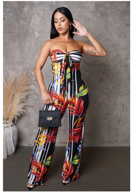 Tropical jump suit