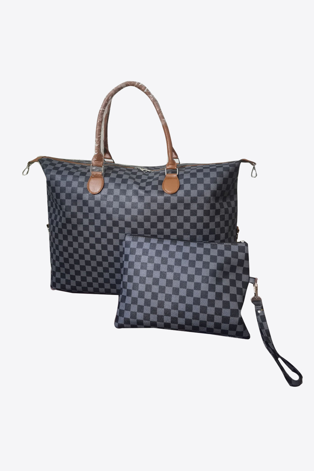 Checkered Two-Piece Bag Set